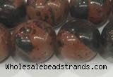 COB755 15.5 inches 14mm round mahogany obsidian beads wholesale