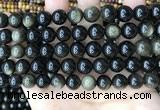 COB768 15.5 inches 10mm round golden obsidian beads wholesale