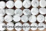 COIN112 15 inches 16mm coin white howlite beads