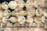 COIN114 15 inches 16mm coin cherry quartz beads