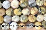 COIN120 15 inches 16mm coin yellow crazy lace agate beads