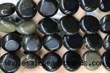 COIN136 15 inches 16mm coin golden obsidian gemstone beads