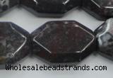 COJ07 15.5 inches 22*30mm octagonal blood jasper gemstone beads