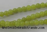 COJ102 15.5 inches 6mm round olive jade beads wholesale