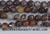 COJ360 15.5 inches 4mm faceted round outback jasper beads