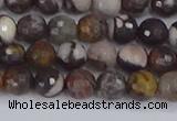 COJ361 15.5 inches 6mm faceted round outback jasper beads