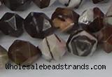 COJ373 15.5 inches 10mm faceted nuggets outback jasper beads