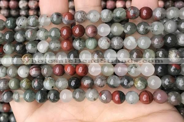 COJ481 15.5 inches 6mm round blood jasper beads wholesale