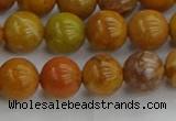 COJ602 15.5 inches 8mm round orpiment jasper beads wholesale