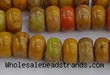 COJ612 15.5 inches 5*8mm rondelle orpiment jasper beads