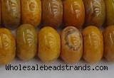 COJ614 15.5 inches 6*12mm rondelle orpiment jasper beads