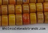 COJ621 15.5 inches 5*8mm heishi orpiment jasper beads