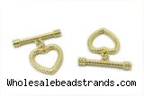 CONN17 3*25mm, 16mm copper toggle clasp gold plated