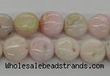 COP07 15.5 inches 13mm flat round natural pink opal beads wholesale