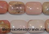 COP1035 15.5 inches 15*20mm rectangle natural pink opal gemstone beads