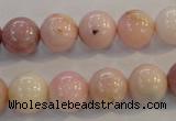 COP1063 15.5 inches 12mm round natural pink opal gemstone beads