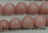 COP1215 15.5 inches 14mm round Chinese pink opal gemstone beads