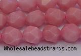 COP1223 15.5 inches 10mm faceted nuggets Chinese pink opal beads