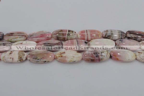 COP1282 15.5 inches 20*40mm oval natural pink opal gemstone beads