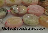 COP1291 15.5 inches 10*14mm oval natural pink opal beads