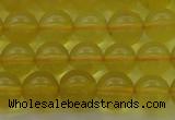 COP1302 15.5 inches 8mm round natural yellow opal gemstone beads