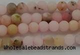 COP1330 15.5 inches 4mm round matte natural pink opal gemstone beads