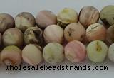 COP1331 15.5 inches 6mm round matte natural pink opal gemstone beads