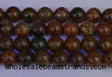 COP1360 15.5 inches 4mm round African green opal beads wholesale