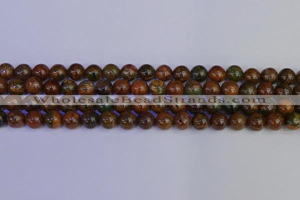 COP1363 15.5 inches 10mm round African green opal beads wholesale