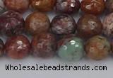 COP1395 15.5 inches 8mm faceted round African green opal beads