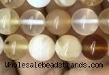 COP1457 15.5 inches 8mm round yellow opal gemstone beads