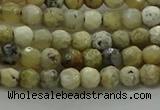 COP1470 15.5 inches 4mm faceted round African opal gemstone beads