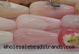 COP1490 15.5 inches 8*20mm teardrop natural pink opal beads