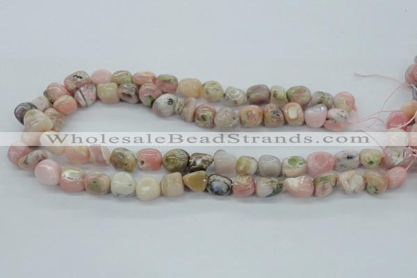 COP15 15.5 inches 10*12mm nugget natural pink opal beads wholesale