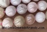 COP1541 15.5 inches 6mm round AB-color natural pink opal beads