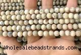 COP1560 15.5 inches 4mm round matte African opal beads