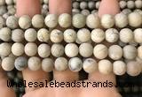 COP1563 15.5 inches 10mm round matte African opal beads