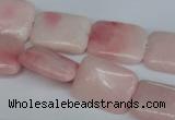 COP163 15.5 inches 15*20mm rectangle pink opal gemstone beads