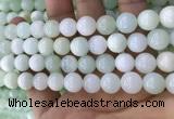 COP1637 15.5 inches 10mm round natural green opal beads