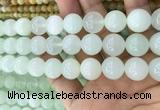 COP1639 15.5 inches 14mm round natural green opal beads