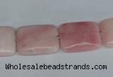 COP164 15.5 inches 30*40mm rectangle pink opal gemstone beads