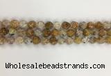 COP1675 15.5 inches 6mm faceted nuggets yellow opal gemstone beads