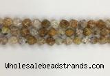 COP1677 15.5 inches 10mm faceted nuggets yellow opal gemstone beads