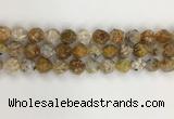 COP1678 15.5 inches 12mm faceted nuggets yellow opal gemstone beads