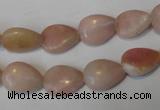 COP171 15.5 inches 10*14mm flat teardrop pink opal gemstone beads