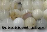 COP1725 15.5 inches 6mm round white opal beads wholesale