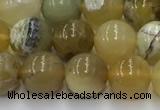 COP1736 15.5 inches 8mm round yellow opal beads wholesale