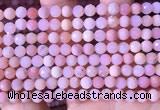 COP1741 15.5 inches 5mm - 5.5mm faceted round natural pink opal beads