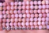 COP1742 15.5 inches 6mm faceted round natural pink opal beads