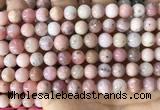 COP1749 15.5 inches 8mm round natural pink opal beads wholesale